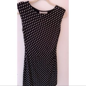 Black and White Loft Printed Dress